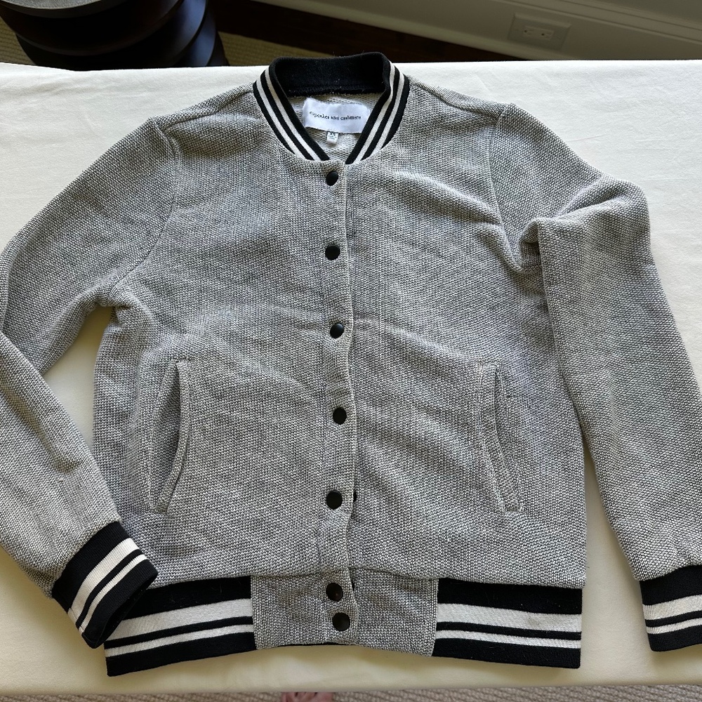 Snap-jacket, Womens XS, Black & White Knit w/ pockets